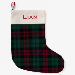 Klassischer Weihnachts-Plaid-Schuh mit Personalisi Kleiner Weihnachtsstrumpf