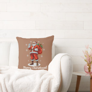 Klassischer Weihnachtsmann bringt Weihnachtsgesche Kissen