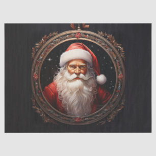 Klassischer Weihnachtsmann in Verziertem Rahmen-De Seidenpapier