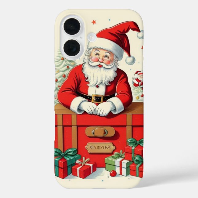 Klassischer Weihnachtsmann iPhone 16 Hülle (Rückseite)