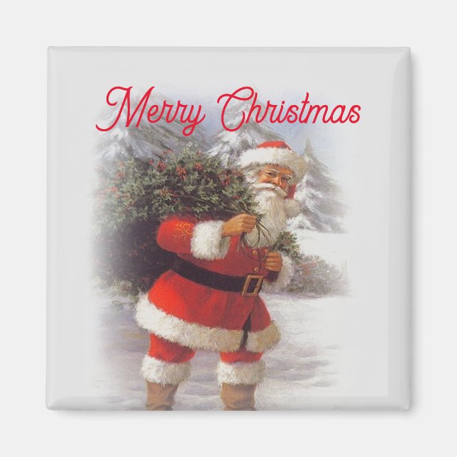 Klassischer Weihnachtsmann Magnet (Vorne)