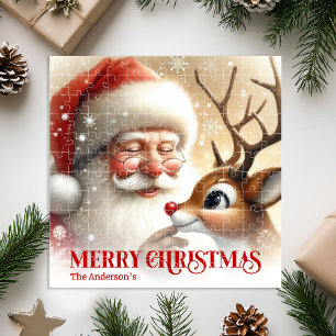 Klassischer Weihnachtsmann Rudolph Personalisierte
