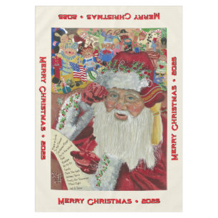 Klassischer Weihnachtsmann - Winterweißes individu Tischdecke
