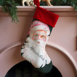 Klassischer WeihnachtsRetro Rosa Santa Personalisi Weihnachtsstrumpf<br><div class="desc">Genießen Sie den festlichen Geist mit unserem klassischen Retro-Retro-Rosa Santa personalisierten Strumpf, eine charmante Ergänzung zu Ihrer Urlaubsatmosphäre, die eine frische Drehung zu einer geliebten Tradition bringt. Dieser reizvolle Strumpf zeigt einen handbemalten, Vintagen Weihnachtsmann in einer faszinierenden rosa Farbe und bietet eine skurrile Note auf dem klassischen Weihnachtsbild. Das Design...</div>