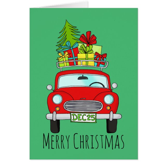 Klassischer Weihnachtswagen mit Geschenken (Vorne)