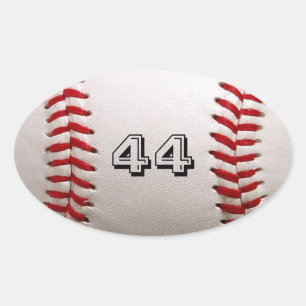 Klassischer weißer Baseball mit benutzerdefinierte Ovaler Aufkleber