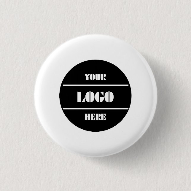 Klassischer weißer personalisierter Kreisabzeichen Button (Vorderseite)