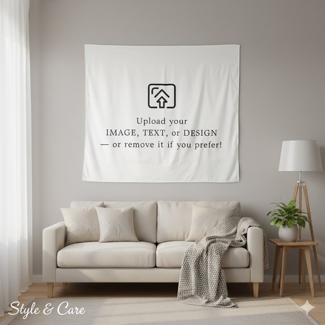 Klassischer weißer Teppich – Machen Sie ihn heute  Wandteppich (Classic White Tapestry – Make It Yours Today)