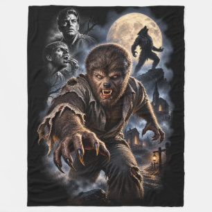 Klassischer Werwolf-Horror Fleecedecke