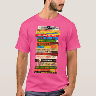 Klassischer Western Buchstapel T-Shirt