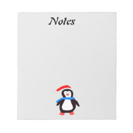 Klassischer Winterpinguin Notizblock