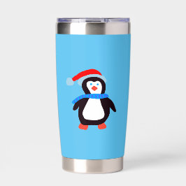 Klassischer Winterpinguin Thermobecher
