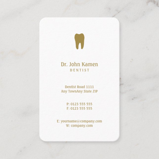 Klassischer Zahnarzt | Dental Golden Appointing Ca Visitenkarte (Vorderseite)