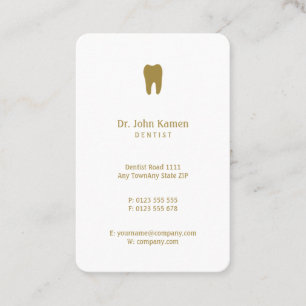 Klassischer Zahnarzt   Dental Golden Appointing Ca Visitenkarte