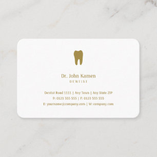 Klassischer Zahnarzt   Dental Golden Appointing Ca Visitenkarte