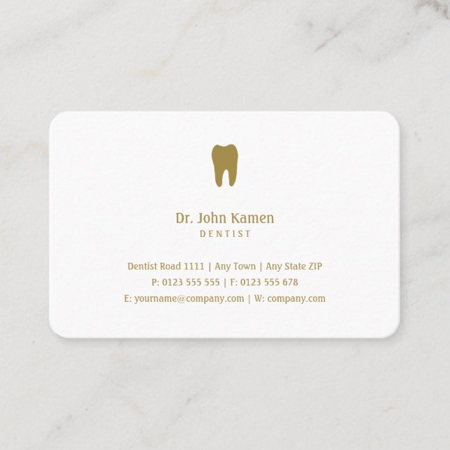 Klassischer Zahnarzt | Dental Golden Appointing Ca Visitenkarte (Vorderseite)