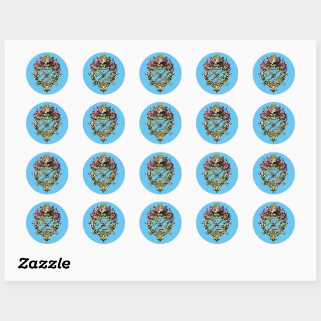 Klassischer Zauberer für Oz Royalty Sticker! Runder Aufkleber (Blatt)