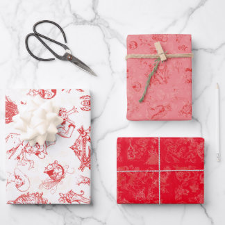 Klassischer Zauberer für Oz Weihnachten - 3 farbig Geschenkpapier Set