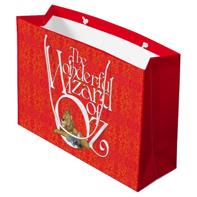 Klassischer Zauberer von Oz Weihnachten Große Geschenktüte (Rückseite Schrägansicht)