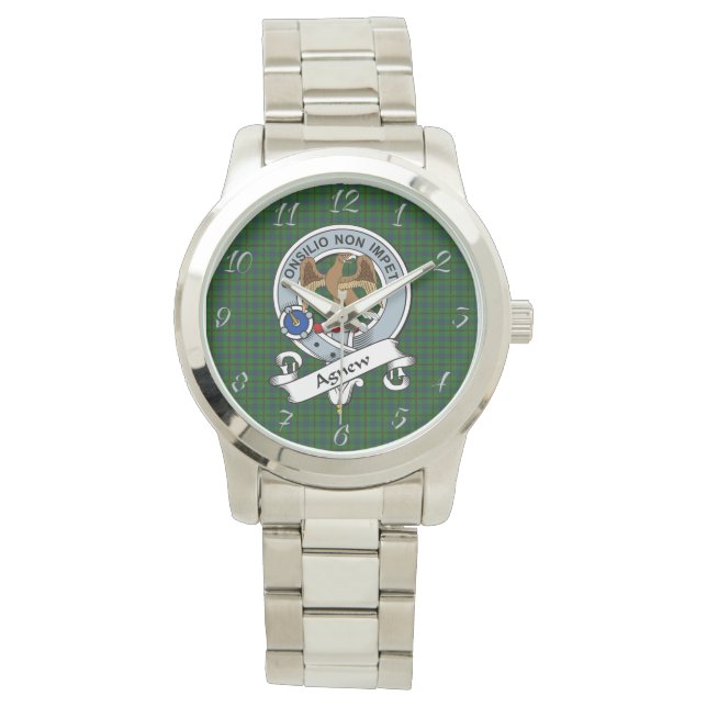 Klassischer zeitloser Clan Agnew Junting Old Tarta Armbanduhr (Vorderseite)