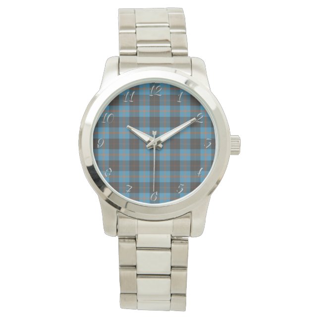 Klassischer Zeitloser Clan Angus Antiker Karierter Armbanduhr (Vorderseite)