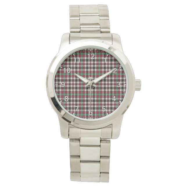 Klassischer Zeitloser Clan Borthwick Ancient Tarta Armbanduhr (Vorderseite)