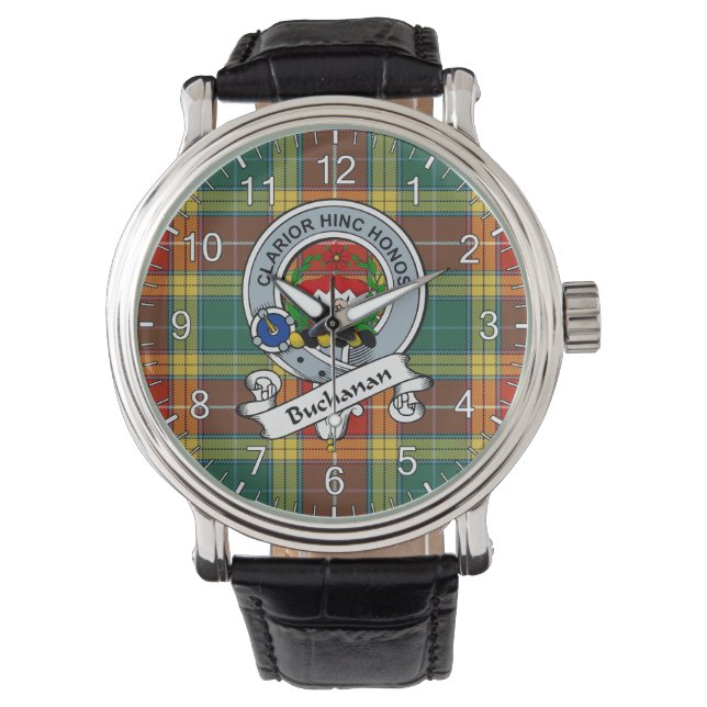 Klassischer Zeitloser Clan Buchanan Alt Sett Bad T Armbanduhr (Vorderseite)