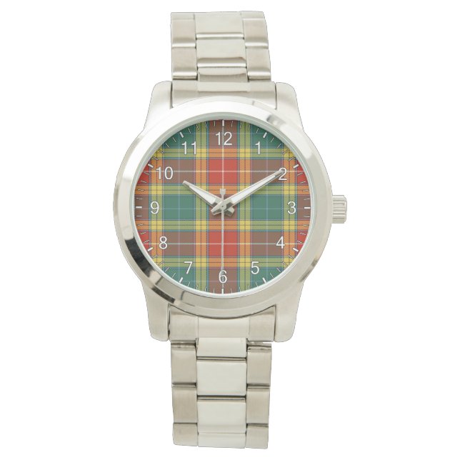 Klassischer Zeitloser Clan Buchanan Old Sett Tarta Armbanduhr (Vorderseite)