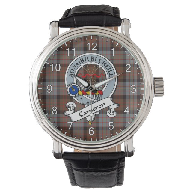 Klassischer zeitloser Clan Cameron von Erracht gew Armbanduhr (Vorderseite)