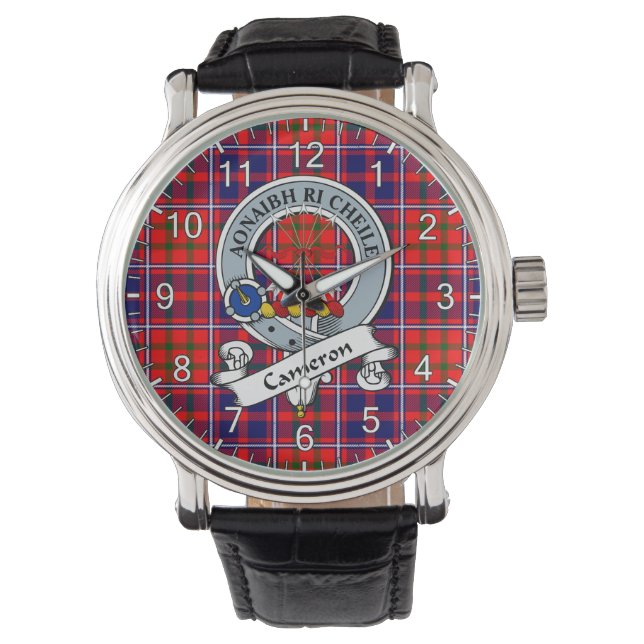 Klassischer zeitloser Clan Cameron von Lochiel Mod Armbanduhr (Vorderseite)