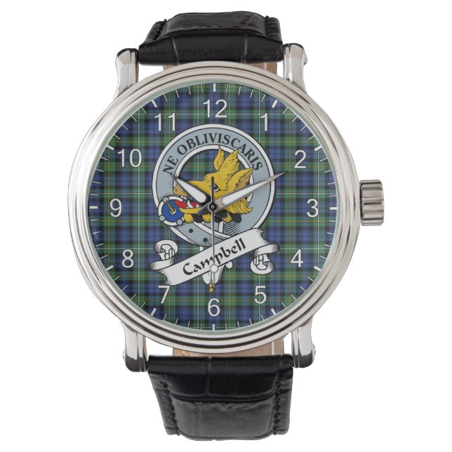 Klassischer Zeitloser Clan Campbell Argyll Alt (Ca Armbanduhr (Vorderseite)
