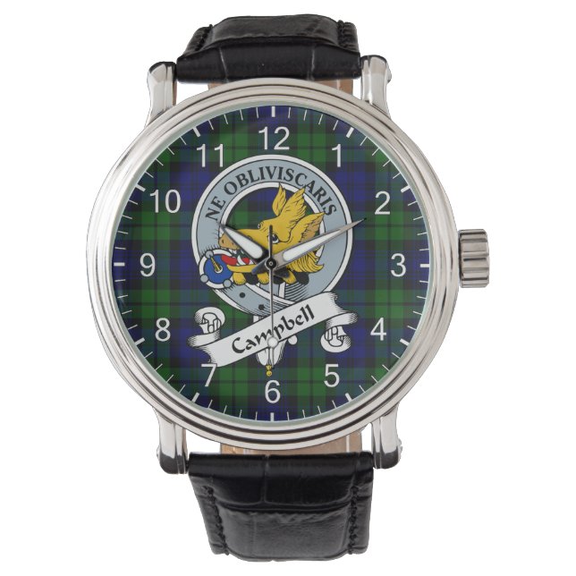 Klassischer Zeitloser Clan Campbell (Kampbell von  Armbanduhr (Vorderseite)