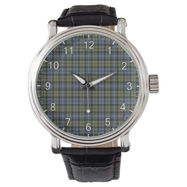 Klassischer Zeitloser Clan Campbell verblasste Tar Armbanduhr (Vorderseite)