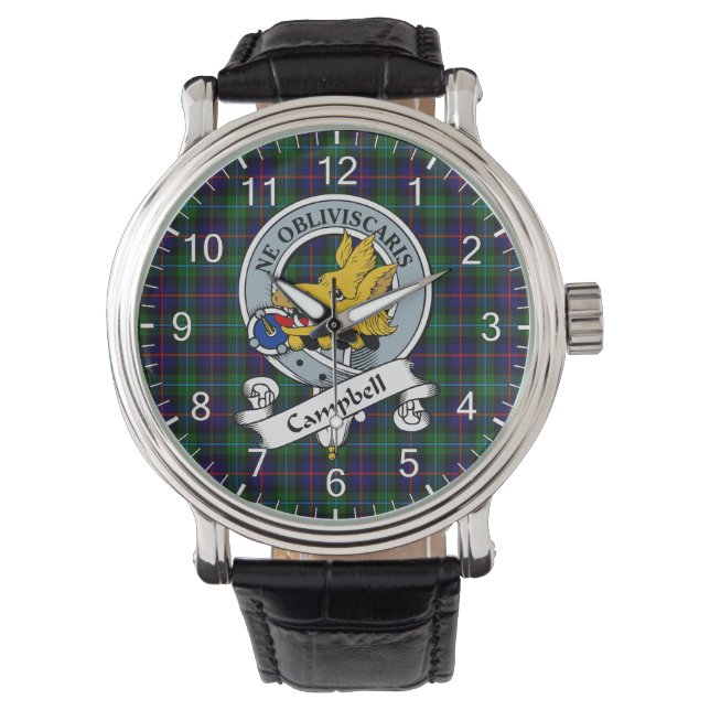 Klassischer zeitloser Clan-Campbell von Cawdor Mod Armbanduhr (Vorderseite)