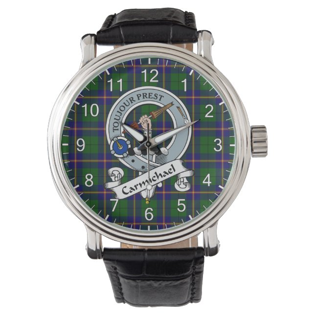 Klassischer Zeitloser Clan Carmichael Moderner Abz Armbanduhr (Vorderseite)