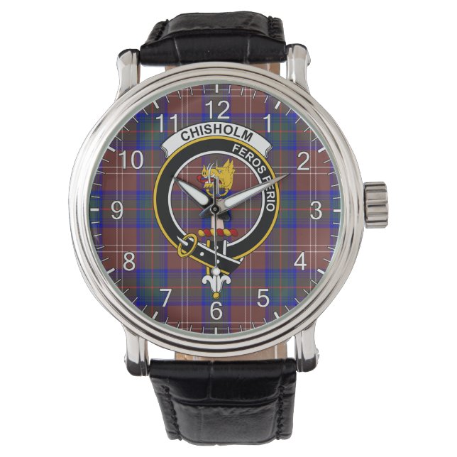 Klassischer Zeitloser Clan Chisholm Jagd Moderner  Armbanduhr (Vorderseite)