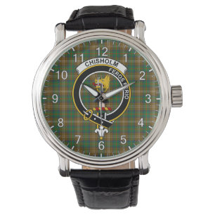 Klassischer Zeitloser Clan Chisholm Jagd Tartan Ba Armbanduhr