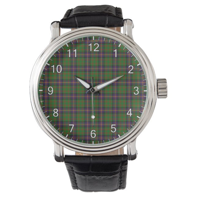 Klassischer Zeitloser Clan Cochrane Jagd Tartan Pl Armbanduhr (Vorderseite)