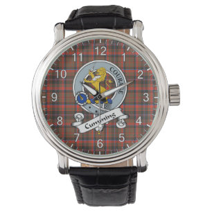 Klassischer Zeitloser Clan Cumming Abzeichen Tart Armbanduhr