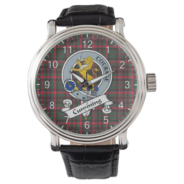 Klassischer Zeitloser Clan Cumming Jagen Modernes  Armbanduhr (Vorderseite)