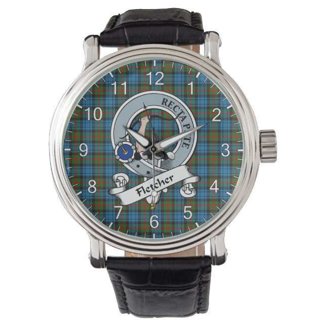 Klassischer Zeitloser Clan Fletcher von Dunan Abze Armbanduhr (Vorderseite)