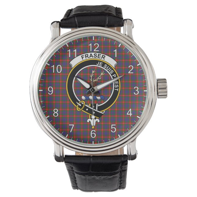 Klassischer Zeitloser Clan Fraser aus dem Abzeiche Armbanduhr (Vorderseite)