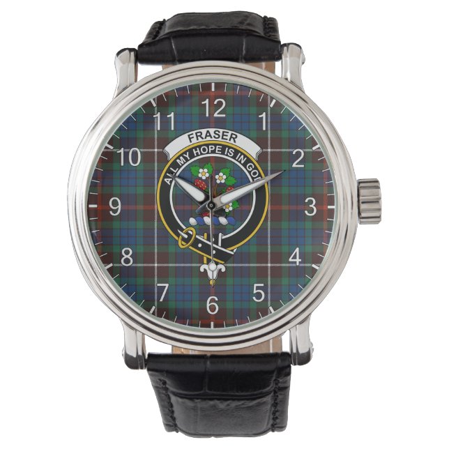 Klassischer Zeitloser Clan Fraser Jagd Alter Tarta Armbanduhr (Vorderseite)