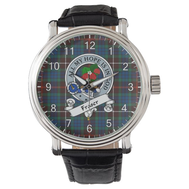 Klassischer Zeitloser Clan Fraser Jagen Altes Abze Armbanduhr (Vorderseite)