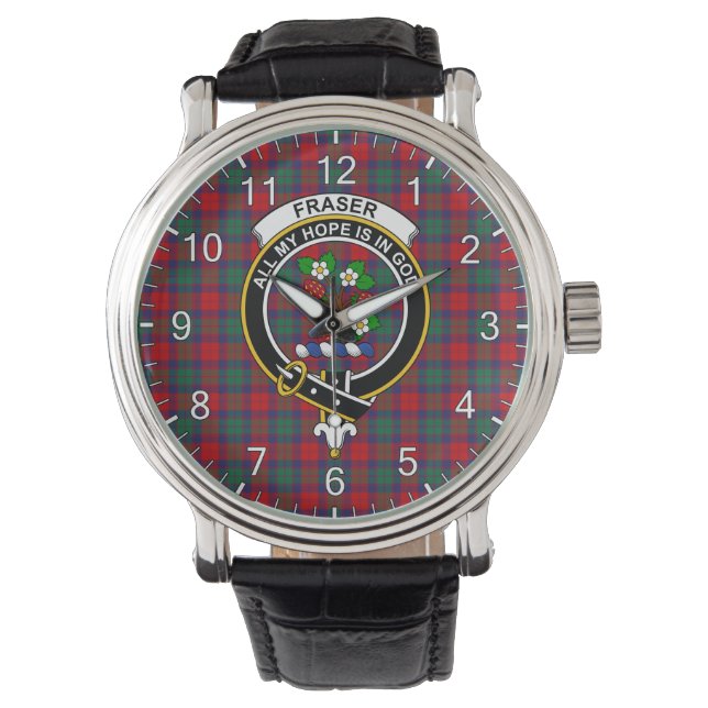 Klassischer zeitloser Clan Fraser von Alreifen Tar Armbanduhr (Vorderseite)