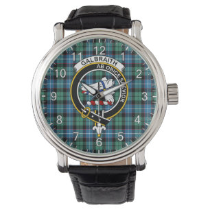 Klassischer Zeitloser Clan Galbraith Antiker Tarta Armbanduhr