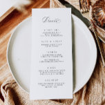 Klassisches Abendmenü Hochzeitsempfehlung Menükarte<br><div class="desc">Unsere individuell gestaltete Speisekarte bietet moderne Kalligraphie,  um Ihre Gäste bei Ihrer Hochzeit oder Ihrer Veranstaltung über die Speisen zu informieren. Dieser Artikel ist Teil unserer Goldie Kollektion G100,  bitte kaufen Sie unseren Shop für passende Produkte.</div>