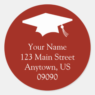 Klassisches Abschluss-Adressen-Etikett Runder Aufkleber