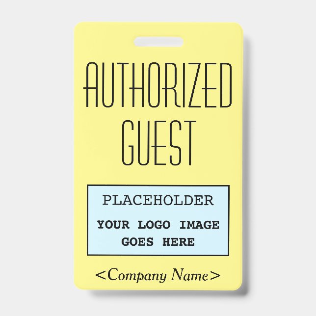 Klassisches Abzeichen "AUTHORIZED GUEST" Ausweis (Vorderseite)