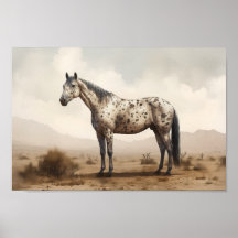 Klassisches amerikanisches Appaloosa Horse Poster